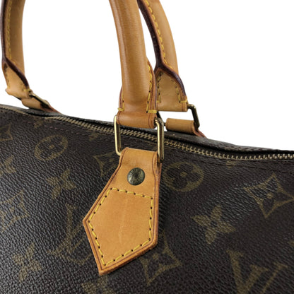 LOUIS VUITTON Monogram Handbag Boston bag Brown Vintage s2cksy