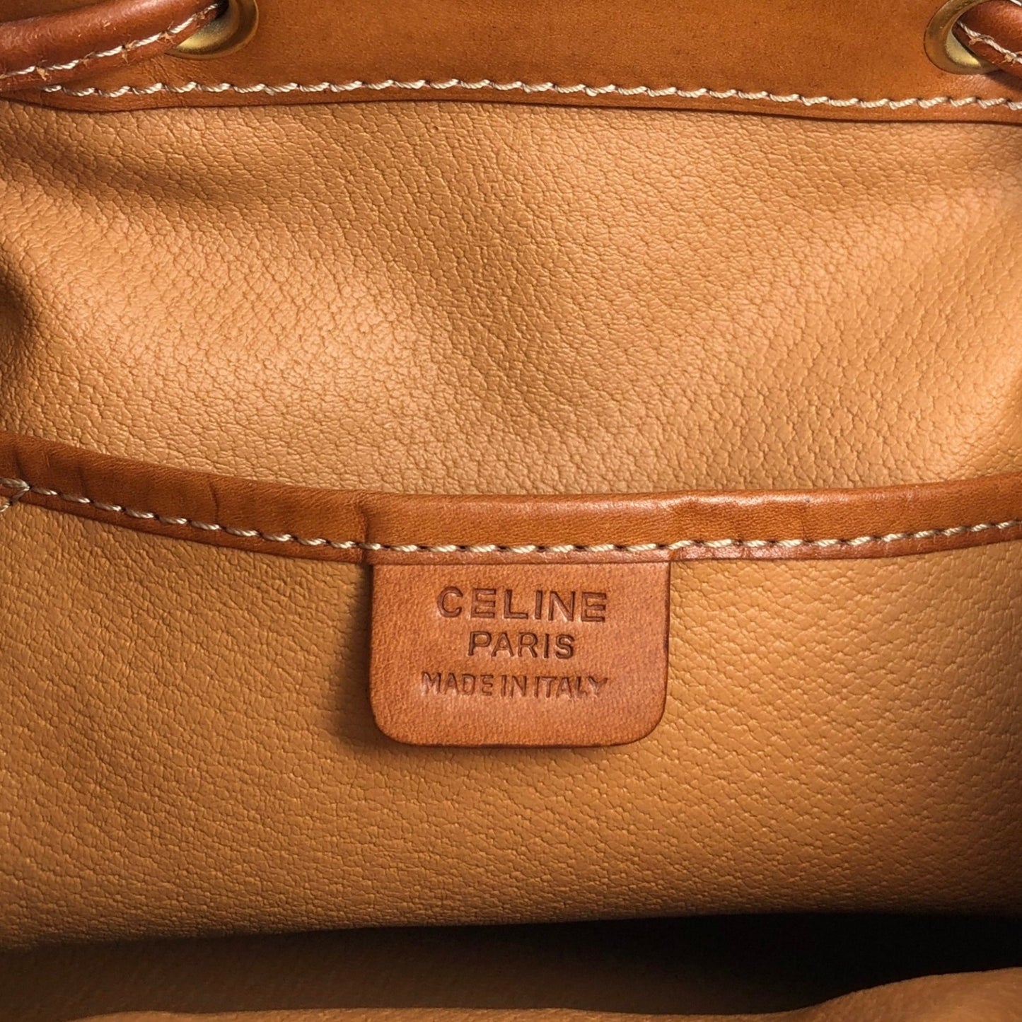 CELINE Macadam Logo Backpack Brown Vintage 32j7rc