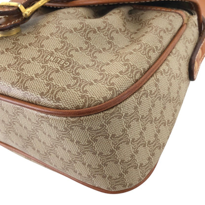 CELINE Macadam Blason Shoulder bag Beige Vintage xe5drh