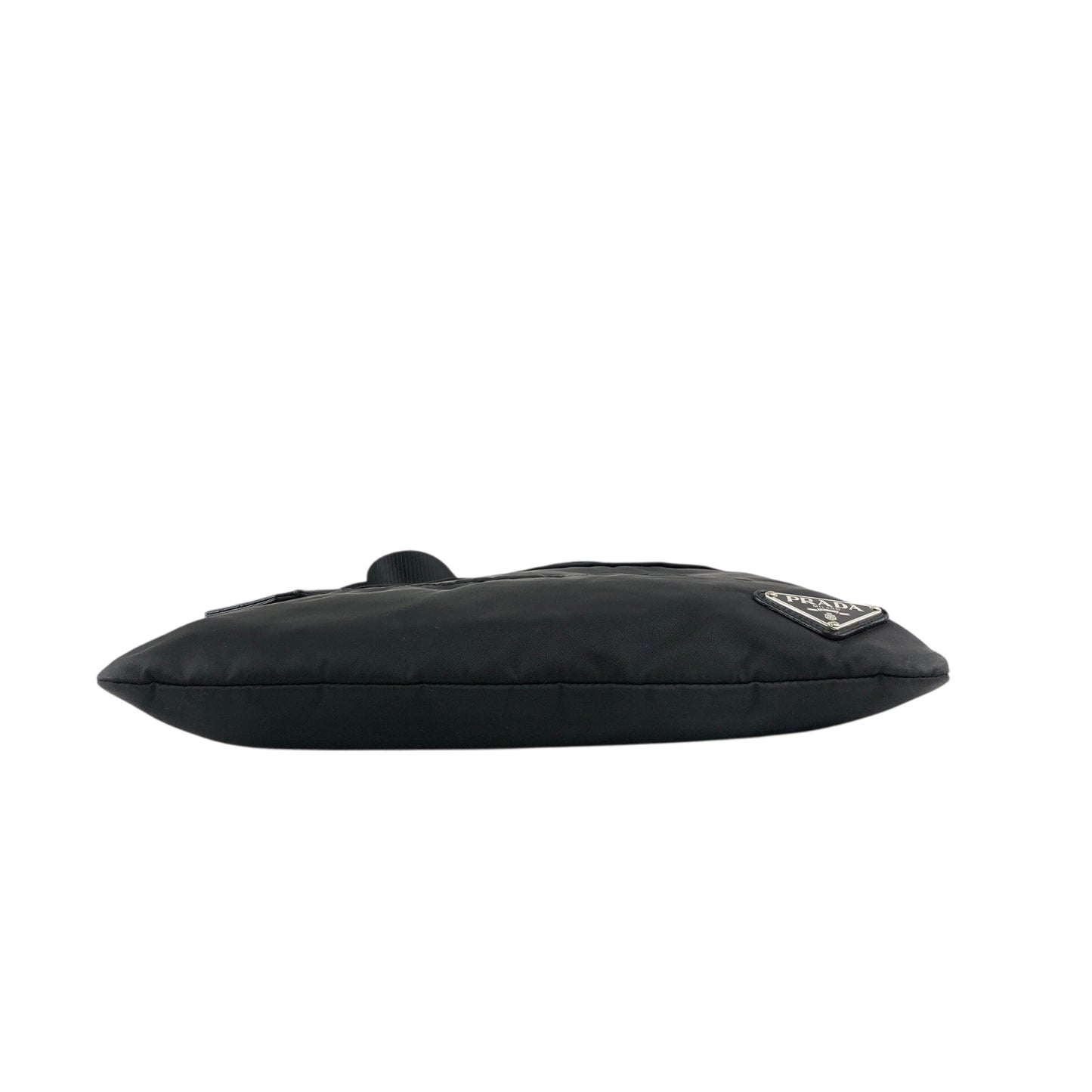 PRADA Tessuto Triangle Logo Shoulder bag Black Vintage f7iw67