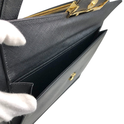 Yves Saint Laurent Logo Handbag Black Vintage fguw8w