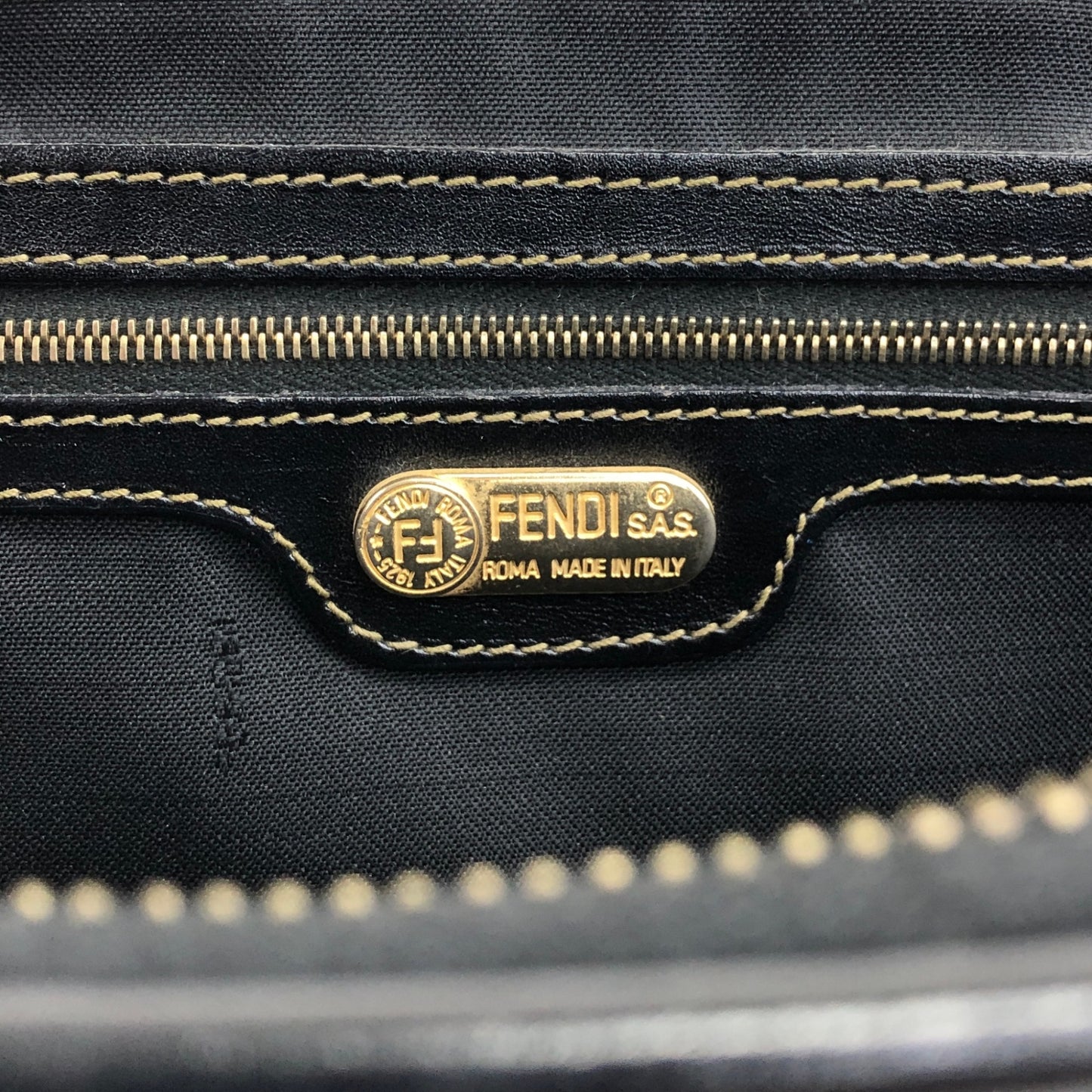 FENDI Pecan Two-way Small Boston bag Shoulder bag Brown×Black Vintage gyzceb