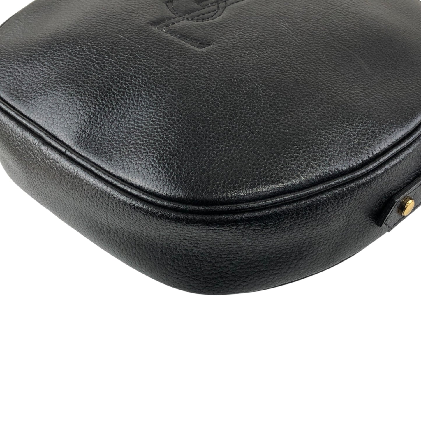Yves Saint Laurent YSL Logo Shoulder bag Black Vintage 5yuyyw