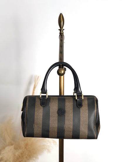 FENDI Pecan Two-way Small Boston bag Shoulder bag Black Vintage 3d83yd
