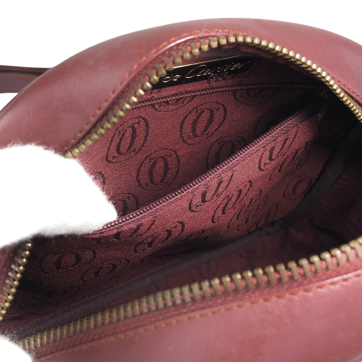 Cartier Logo Shoulder bag Bordeaux Vintage tubex6