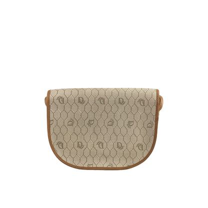 Christian Dior  Honeycomb Pattern Shoulder bag Beige Vintage hsyfun