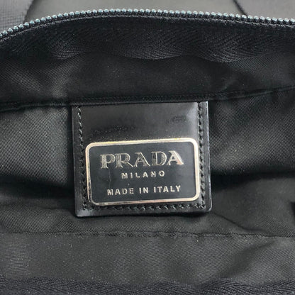 PRADA Triangle Logo Handbag Totebag Black Vintage vny8kv