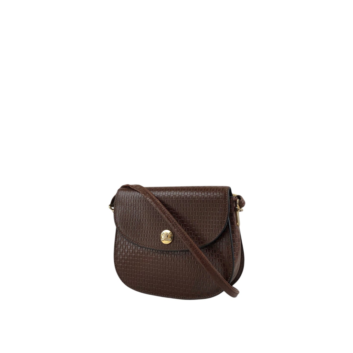 CELINE Triomphe Small Shoulder bag Brown Vintage mgieg8