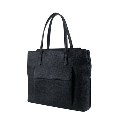 LOEWE Logo Embossed Front Pocket Handbag Black Vintage kmkg4n
