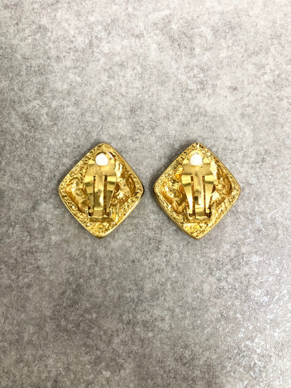 CHANEL Coco Mark Earrings Gold Vintage vc6mkw