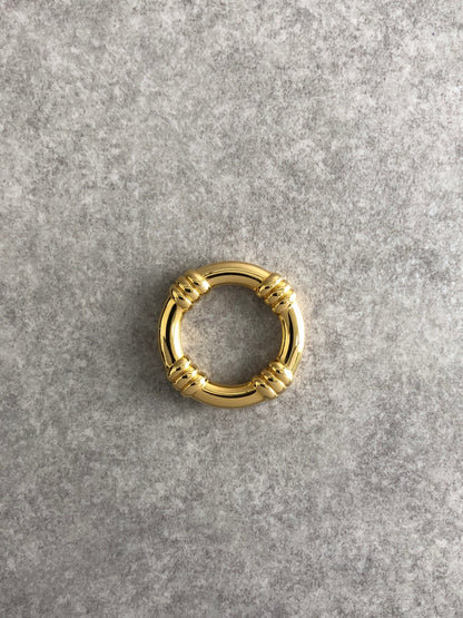 HERMES Scarf Ring Gold Vintage 8z4dfe