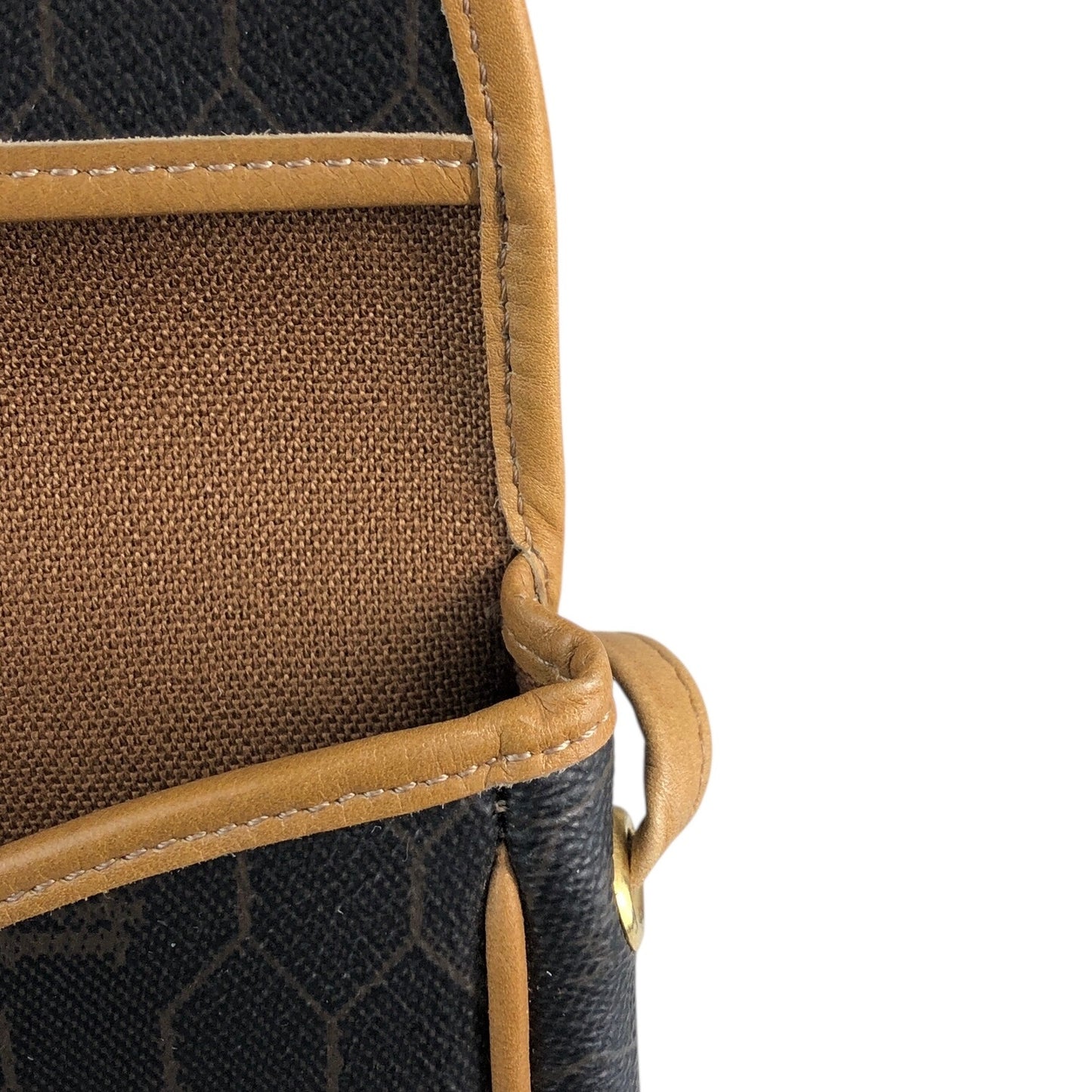 Christian Dior Honeycomb Pattern Shoulder bag Black Vintage p8wvy4