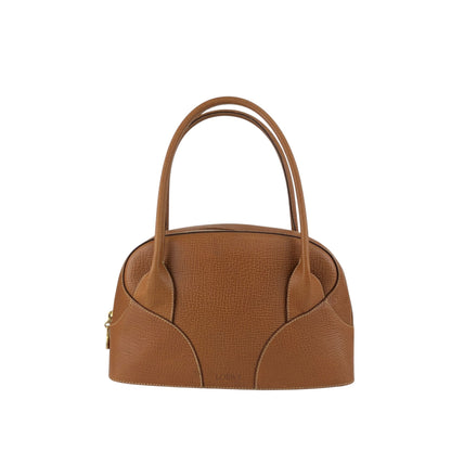 LOEWE Logo Embossed Handbag Boston bag Brown Vintage u2gt6p
