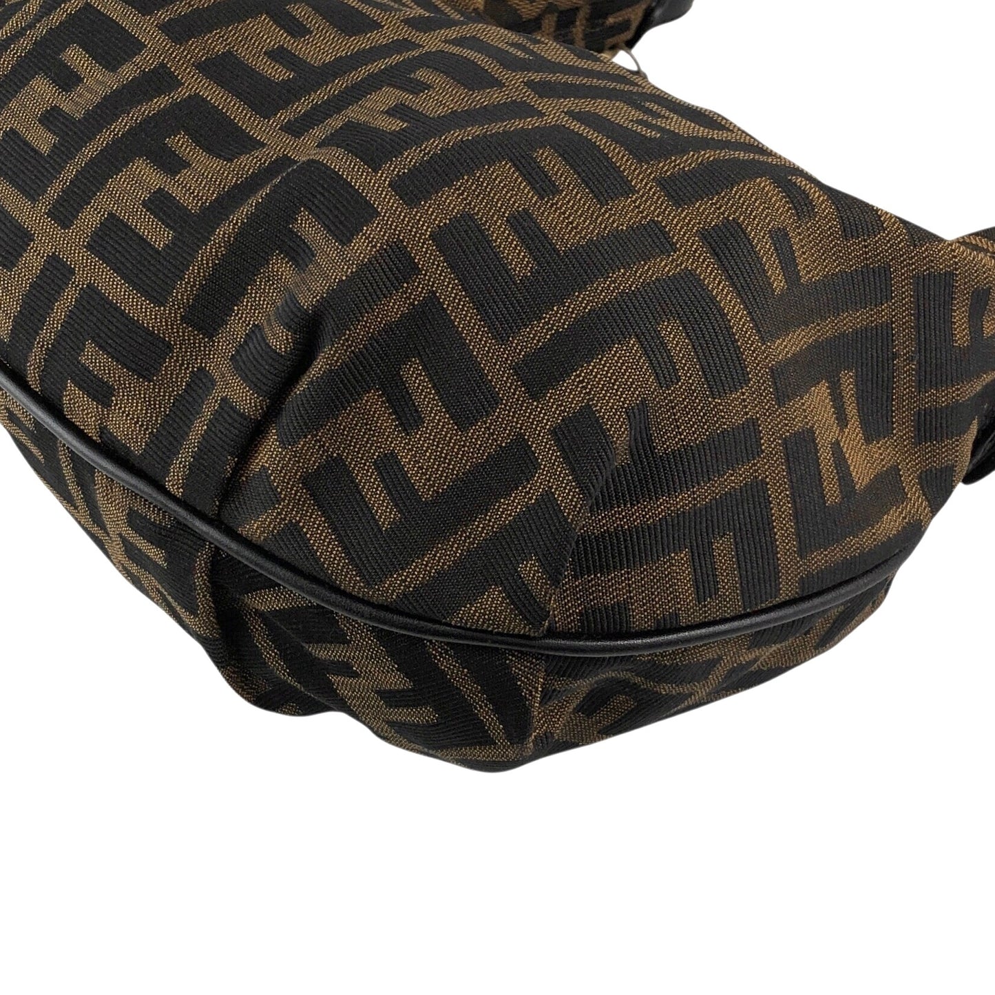 FENDI Zucca Shoulder bag Hobobag Brown Vintage rtpgp3