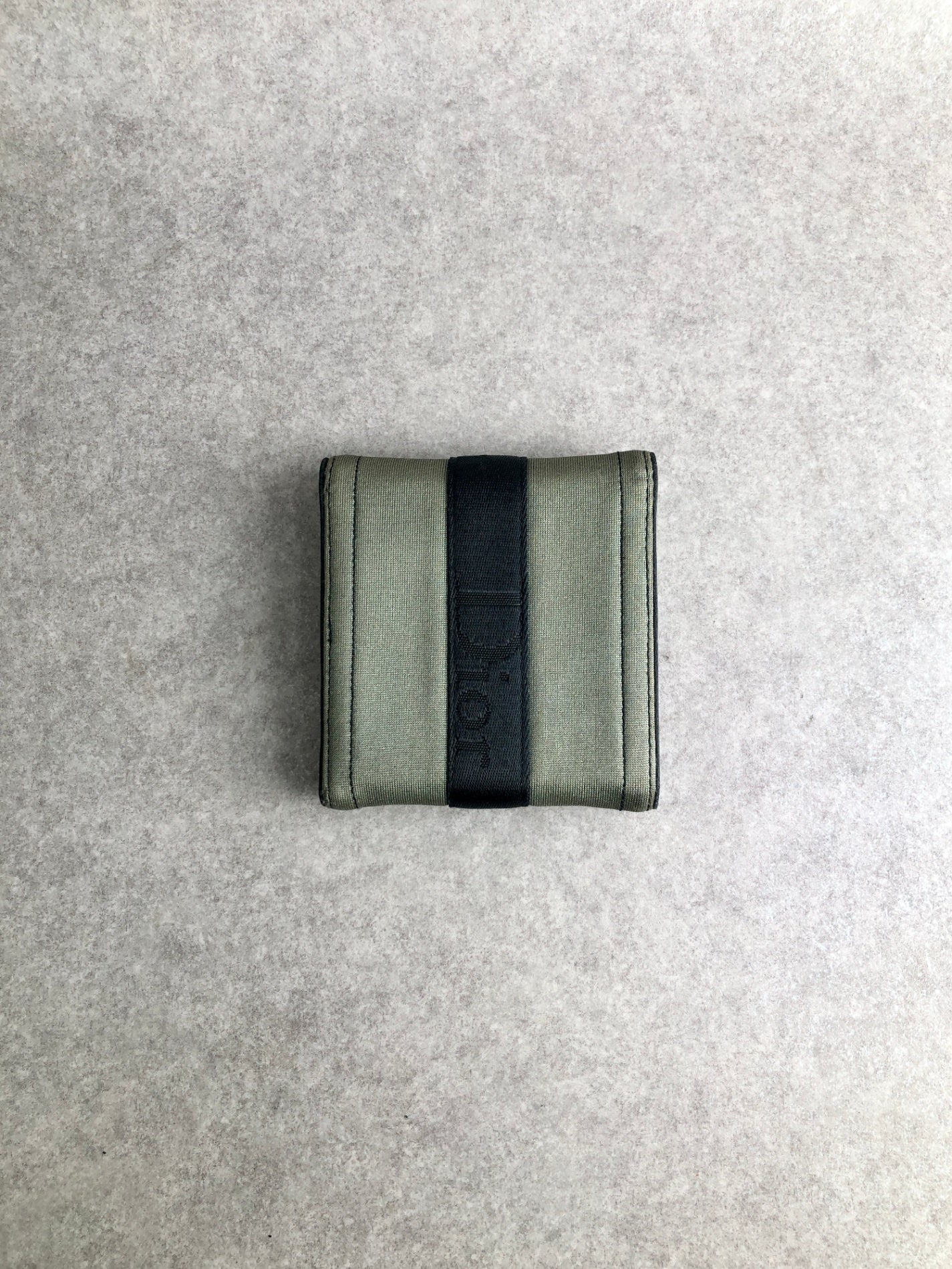 Christian Dior Folded Wallet Khaki Vintage fj3s4n