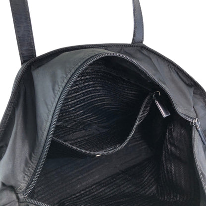 PRADA Tessuto Triangle Logo Totebag Black Vintage mbeuzk