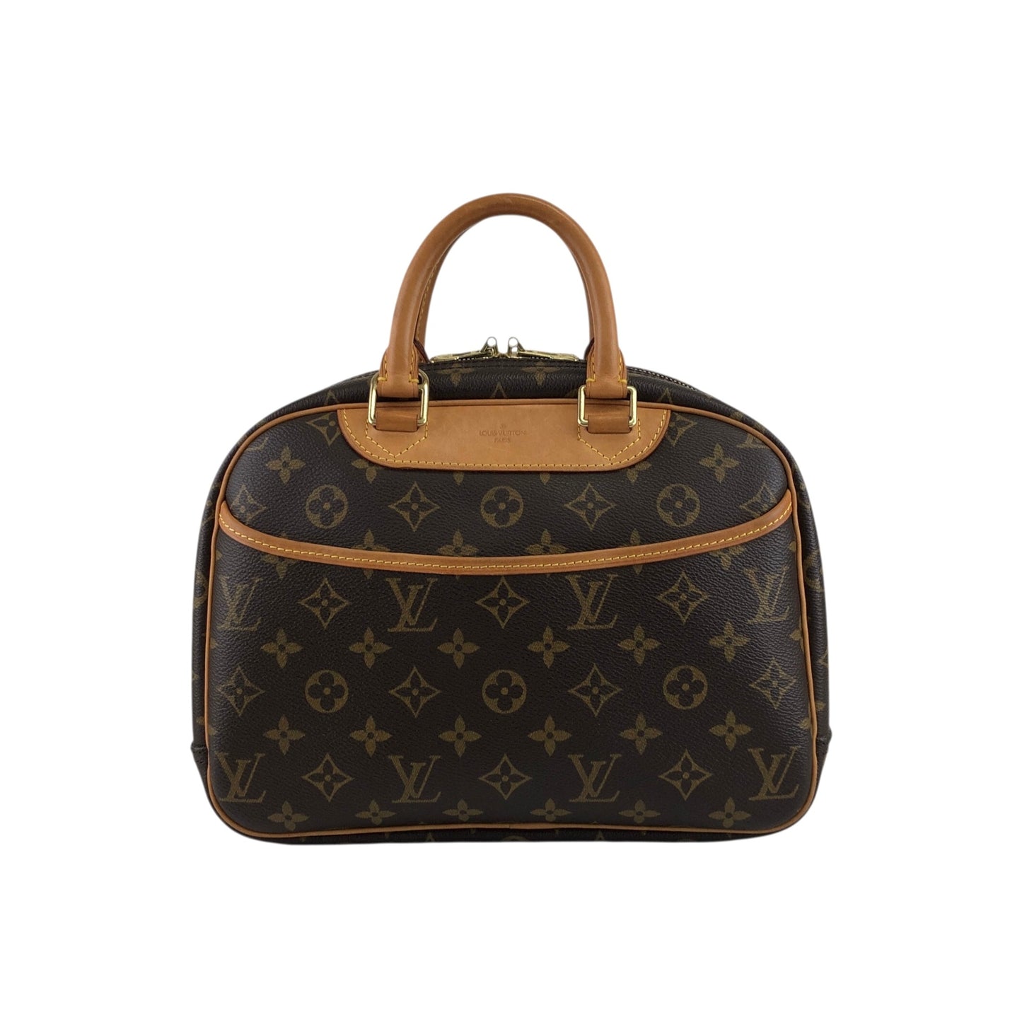 LOUIS VUITTON Monogram Handbag Brown Vintage wmhwus