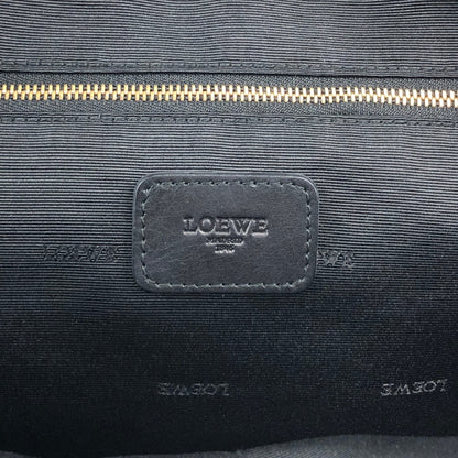 LOEWE Anagram Padlock Small Boston bag Handbag Black Vintage xazh3e