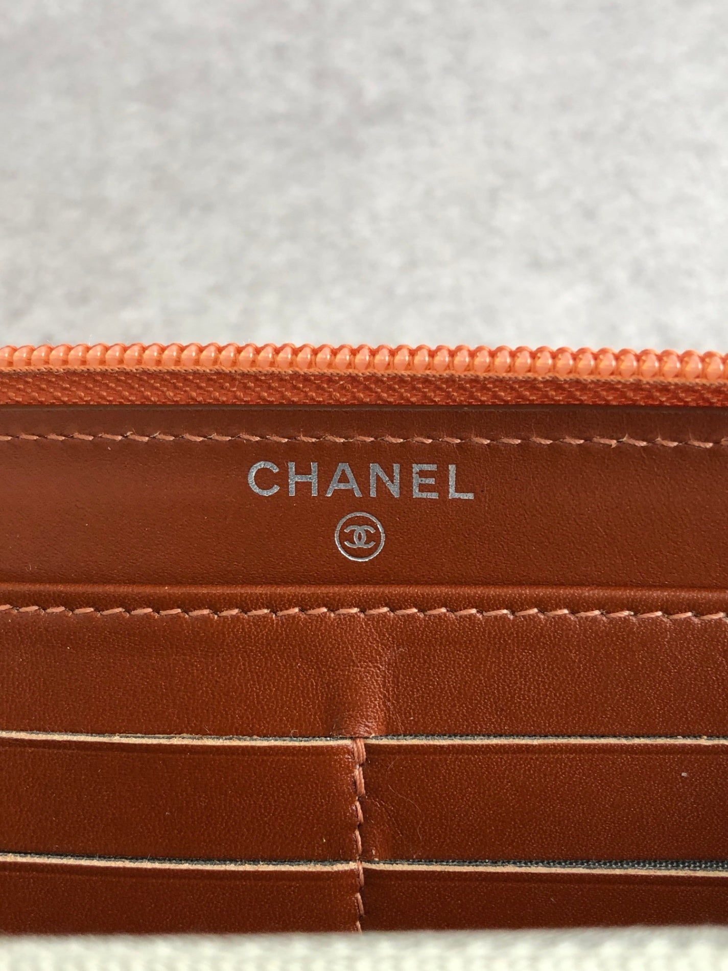 CHANEL Coco Mark Long Wallet Brown Vintage jrtiha