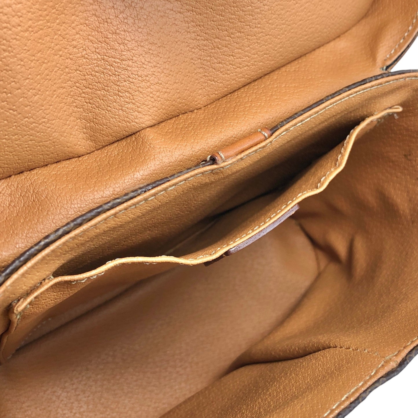 CELINE Macadam Triomphe Two-way Shoulder bag Vanity bag Brown Vintage tbvwcr