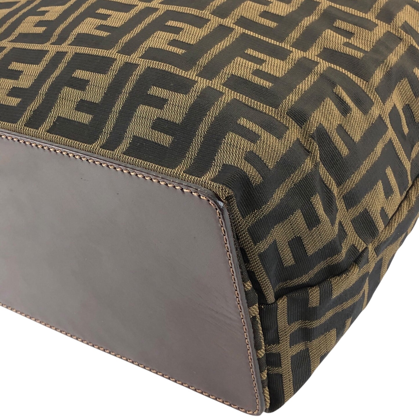 FENDI Zucca Handbag Totebag Brown Vintage fjksnk