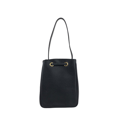 Christian Dior CD Logo Drawstring Small Handbag Black Vintage 8u4aph