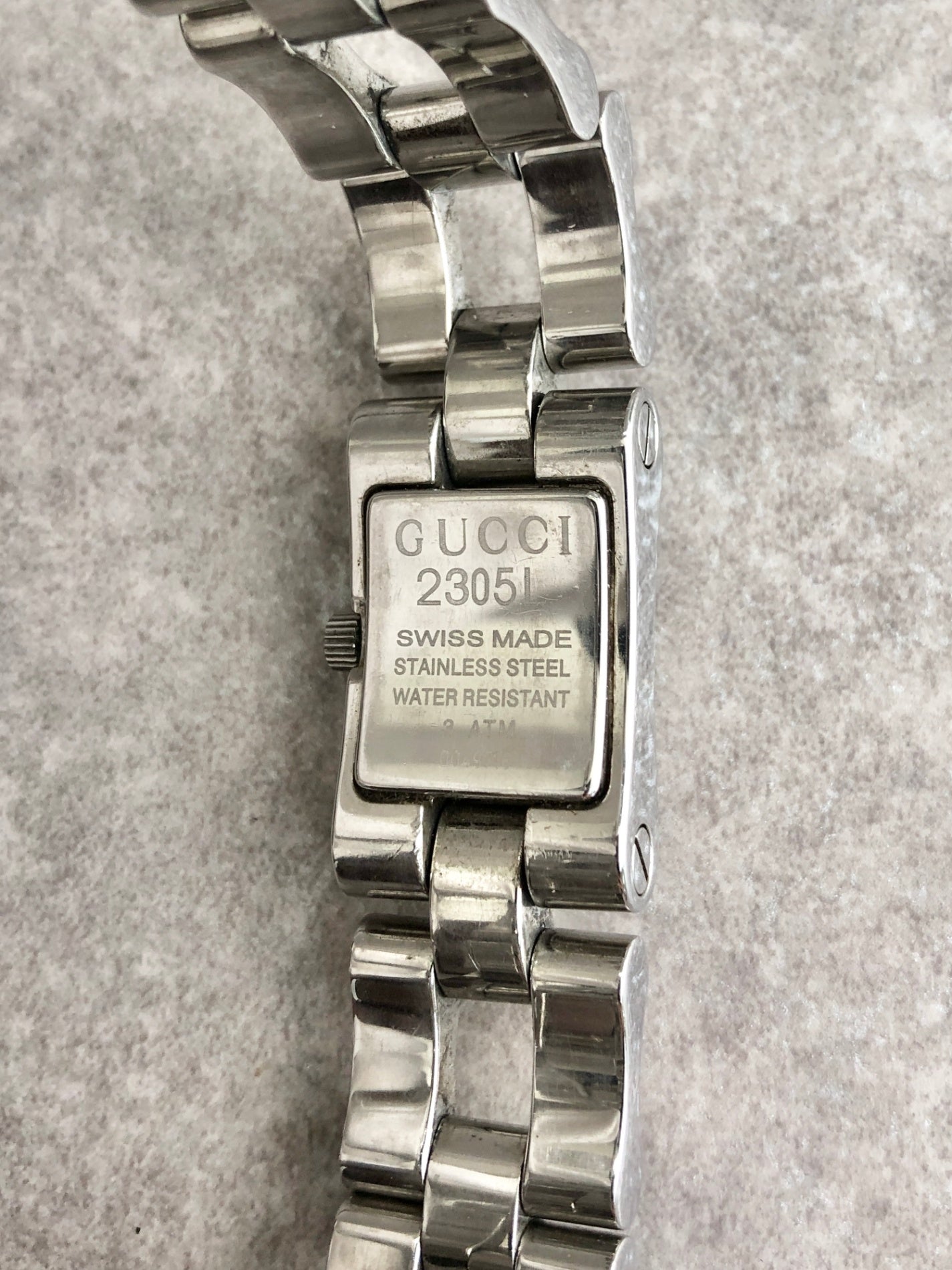 GUCCI Quartz Watch Silver 2305L Vintage b3kz6g