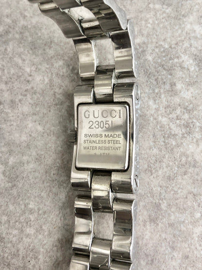 GUCCI Quartz Watch Silver 2305L Vintage b3kz6g