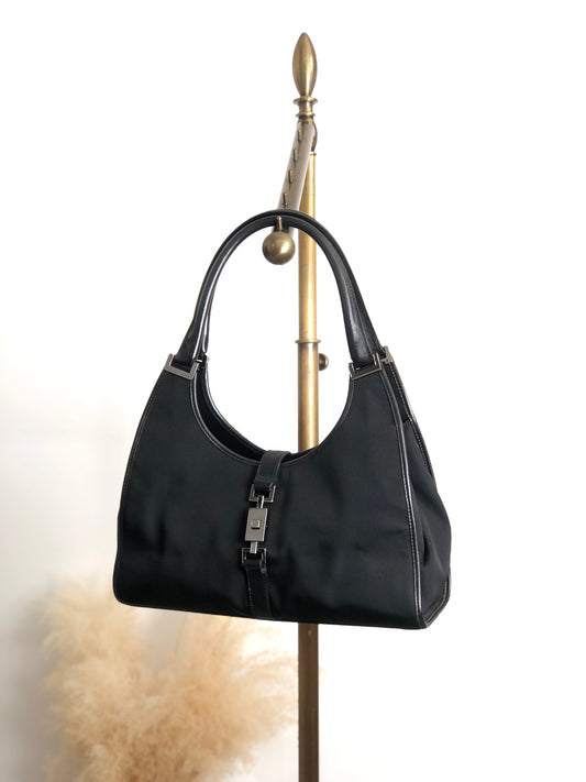 GUCCI Jackie Shoulder bag Black Vintage 82yt7z