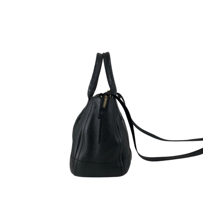 Salvatore Ferragamo Logo Embossed Two-way Handbag Shoulder bag Black Vintage 6dd4sj