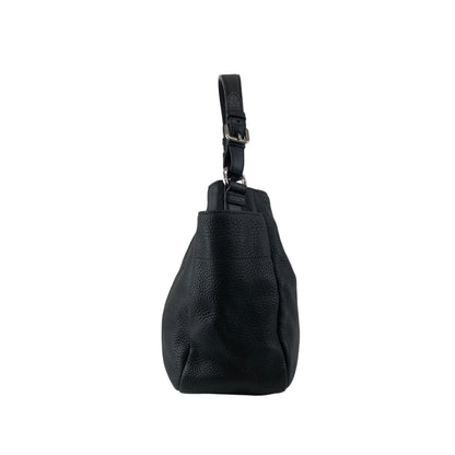 PRADA Triangle Logo Side Pocket Shoulder bag Black Vintage wr45fx