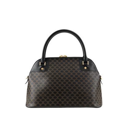CELINE Macadam Two-way Handbag Shoulder bag Black Vintage zmn3dz