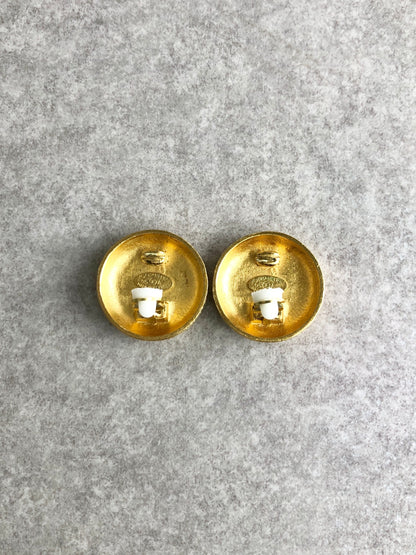 CHANEL Coco Mark   Earrings Gold Vintage sciwvb