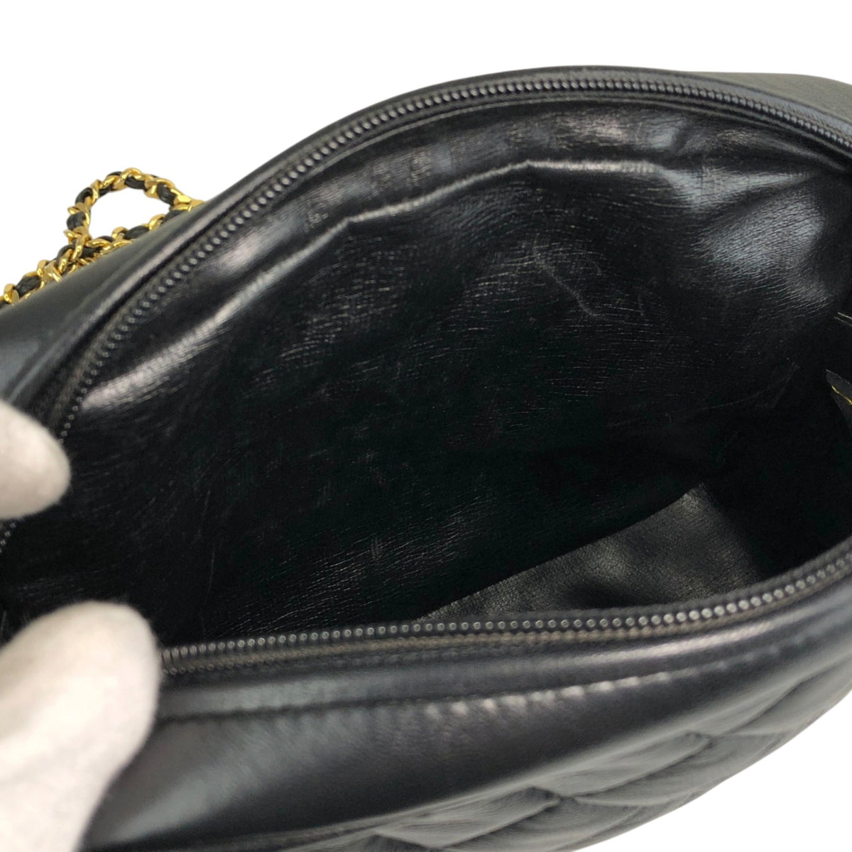 GIVENCHY Logo Tassel Chain Shoulder bag Black Vintage sgwgmf