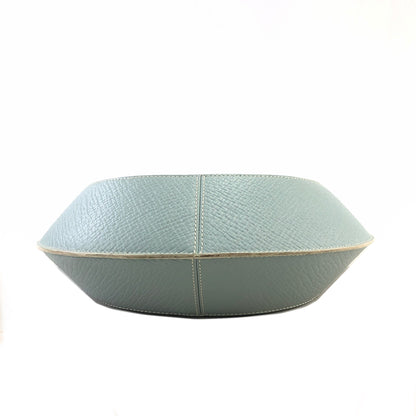 LOEWE Logo Motif Embossed Round Leather Two-way  Handbag Shoulder bag Sky blue Vintage 64bpxh