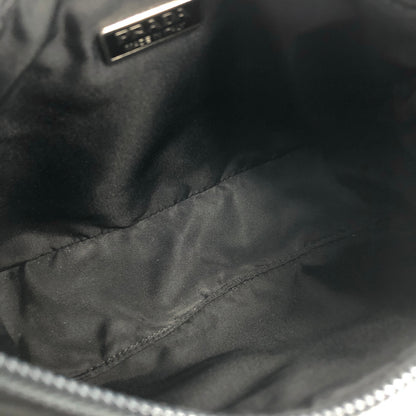 PRADA Triangle Logo Nylon Handbag Hobobag Black Vintage 7rgvu7