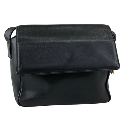 Christian Dior Logo Charm Shoulder bag Black Vintage rrr3nm