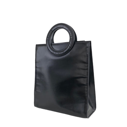 CELINE Circle Logo Handbag Black Vintage dgpp8w