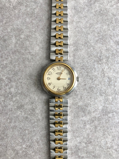 HERMES Quartz Watch Silver×Gold Vintage psz3jv