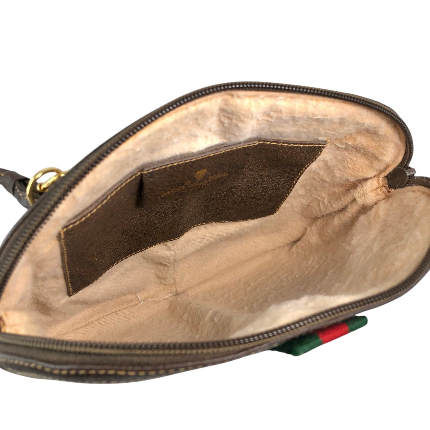 GUCCI Sherry Line GG Logo Shoulder bag Brown Vintage xif7sk