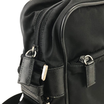 PRADA Triangle Logo Nylon Shoulder bag Black Vintage utfnwt