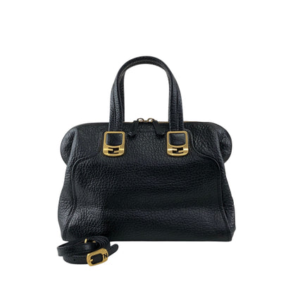 FENDI Two-way Handbag Shoulder bag Black 8BL114-HXF Vintage 66eazz