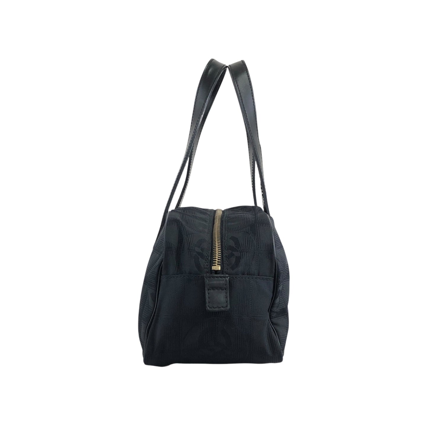CHANEL New Travel Line Handbag Black Vintage x2dwvn