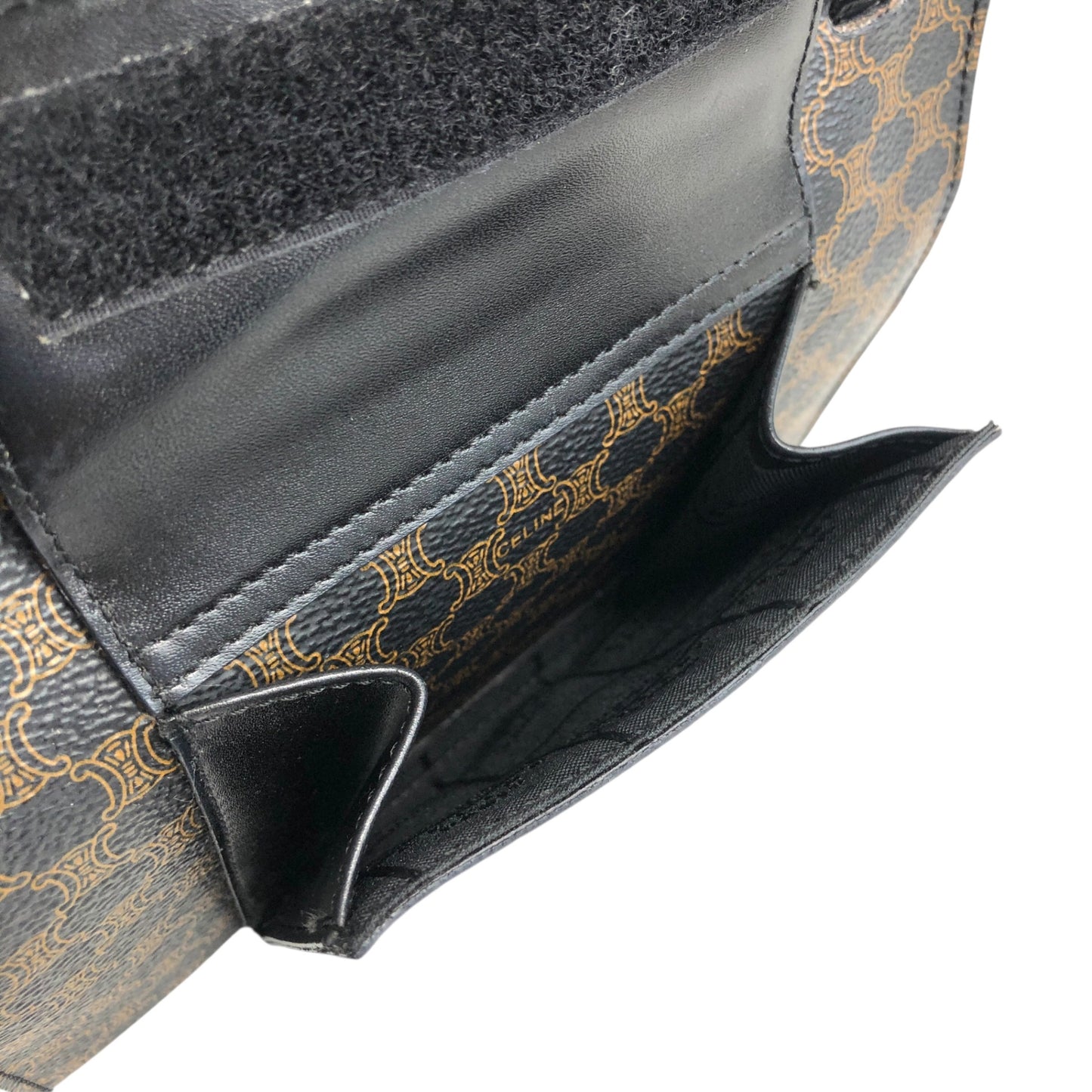 CELINE Macadam Shoulder bag Black Vintage dwm48m