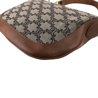CELINE Macadam Shoulder bag Brown Vintage sun8w8