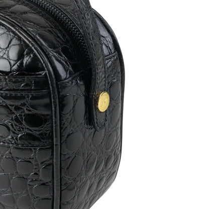 Salvatore Ferragamo Logo Shoulder bag Black Vintage 2vgt32