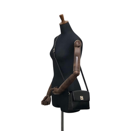 CELINE Gancini Shoulder bag Black Vintage zrwxe4