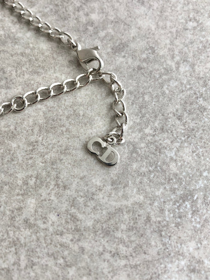 Christian Dior CD Logo Bracelet Silver Vintage syefv4