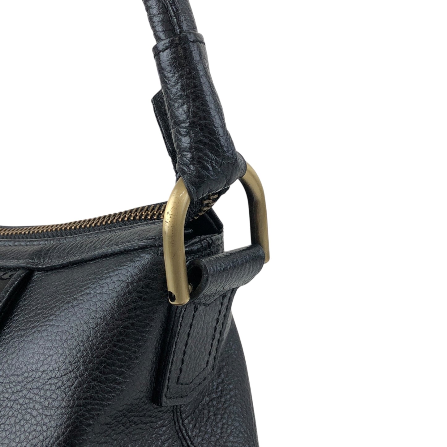 BURBERRY Logo Shoulder bag Black Vintage 7rnpei