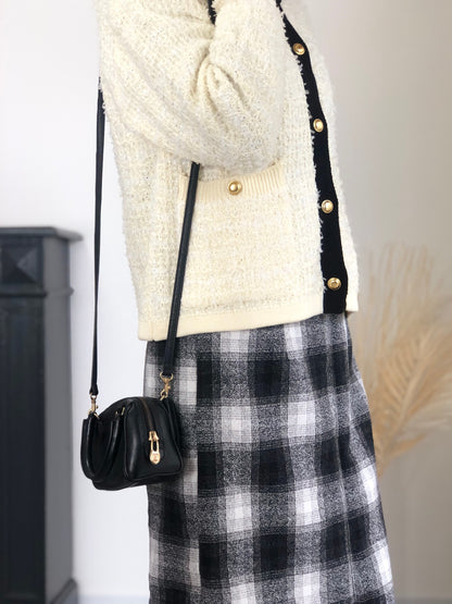 CELINE Two-way Small Handbag Shoulder bag Black Vintage tdajcw